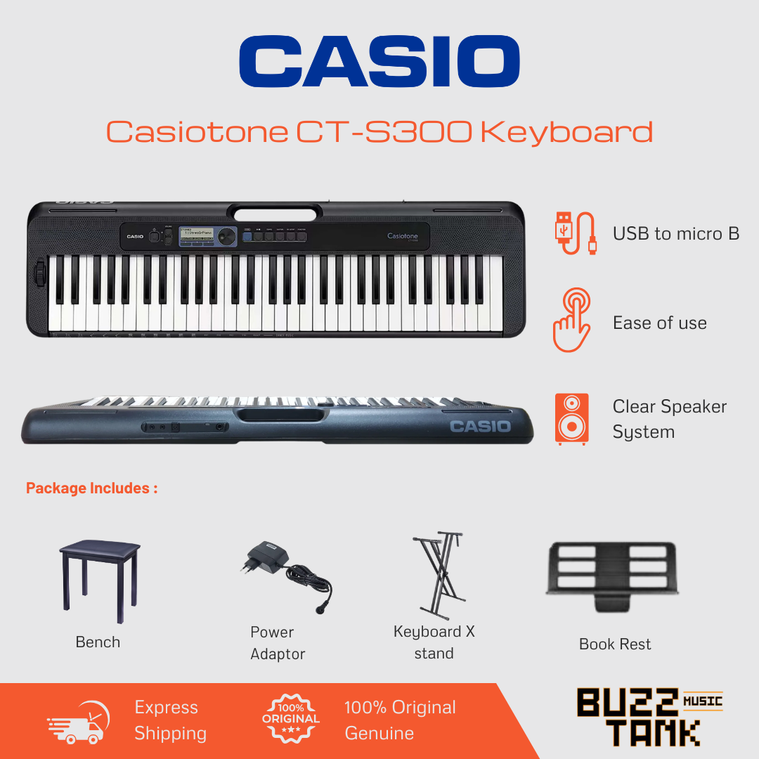Casio CT-S300 Casiotone 61-Key Portable Keyboard