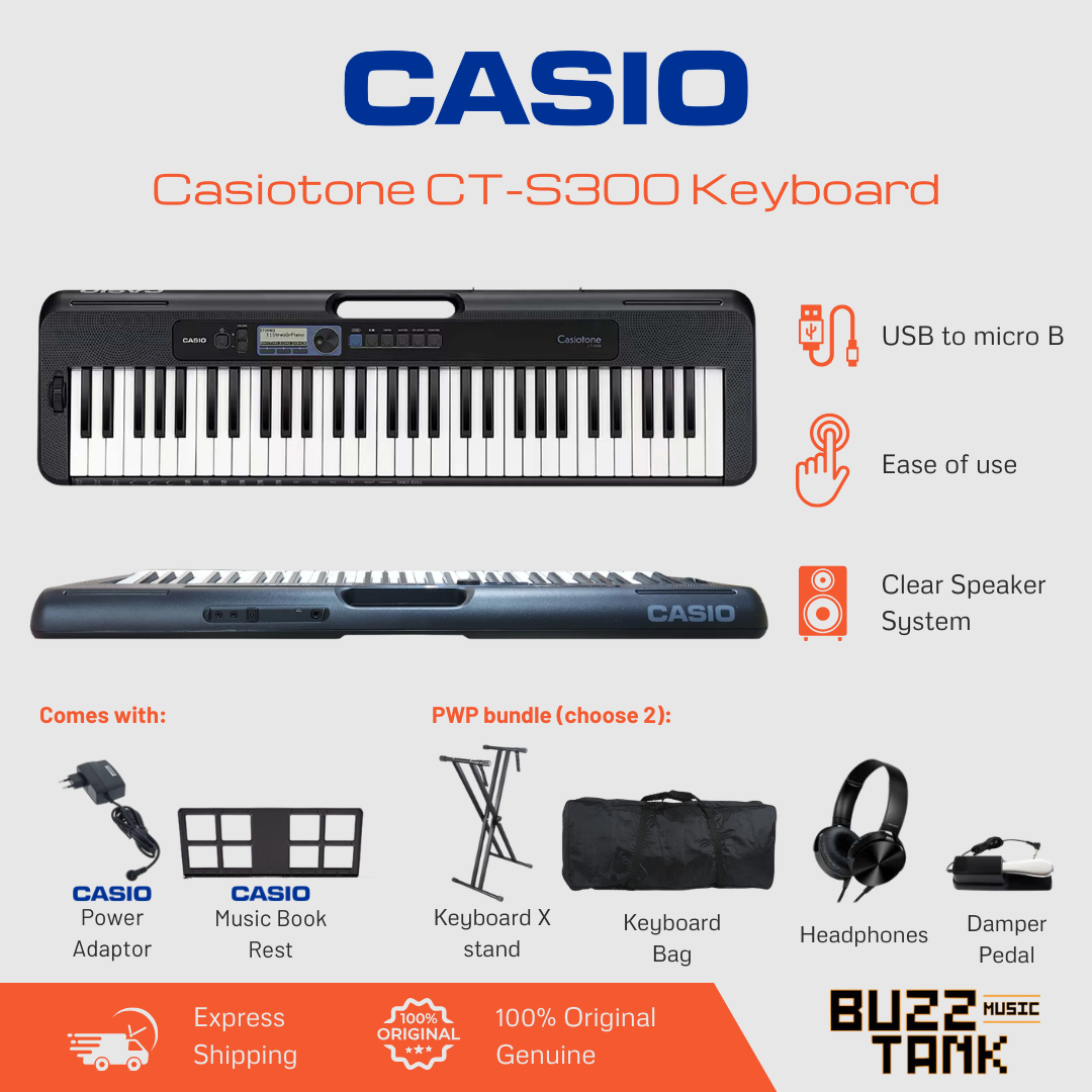 Casio CT-S300 Casiotone 61-Key Portable Keyboard