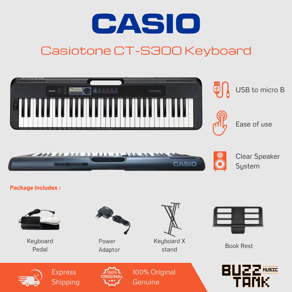 Casio CT-S300 Casiotone 61-Key Portable Keyboard