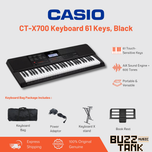 Casio CT-X700 Casiotone 61-Key Portable Keyboard, Black