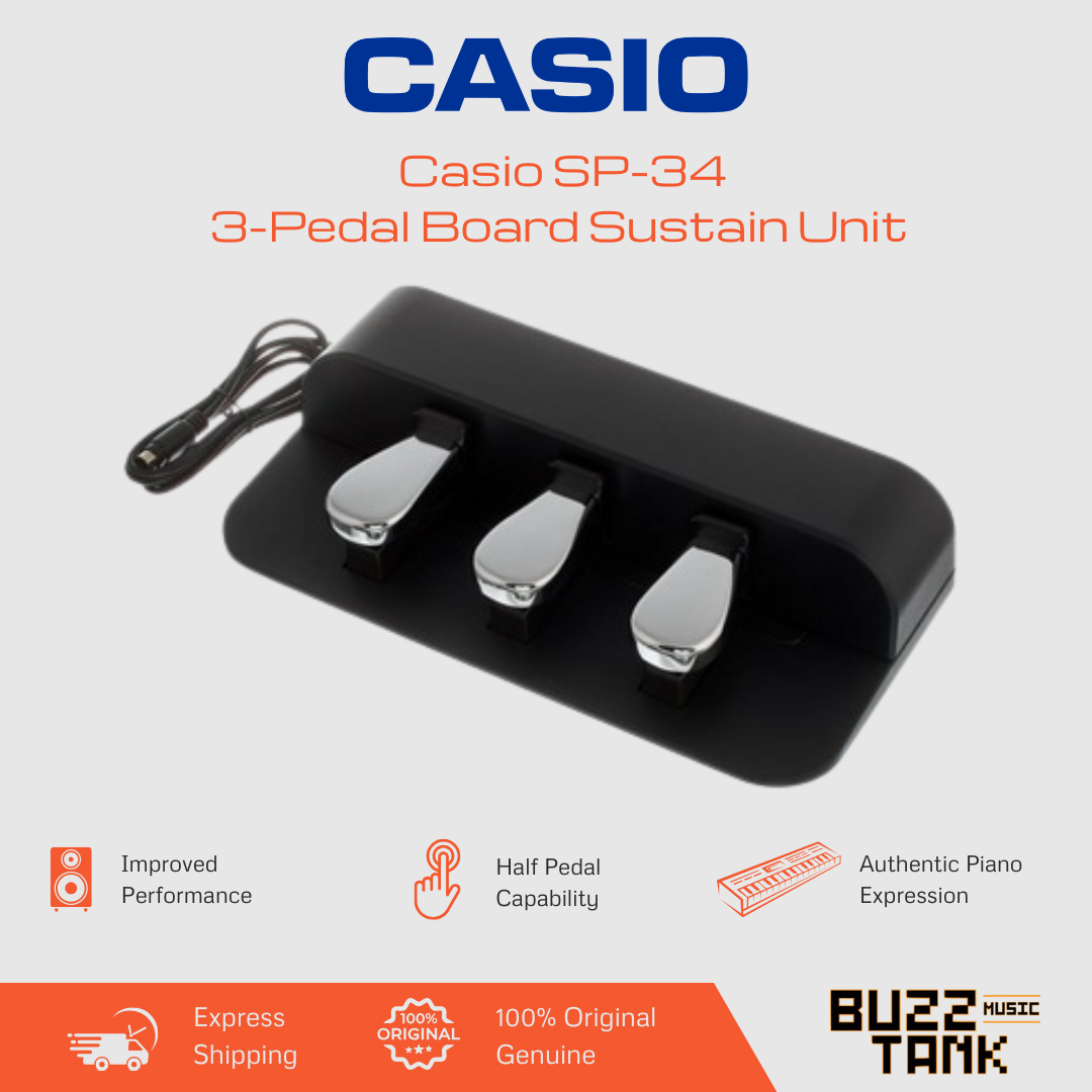 Casio SP-34 3-Pedal Board Sustain Unit For PX-S And CDP-S Digital Piano