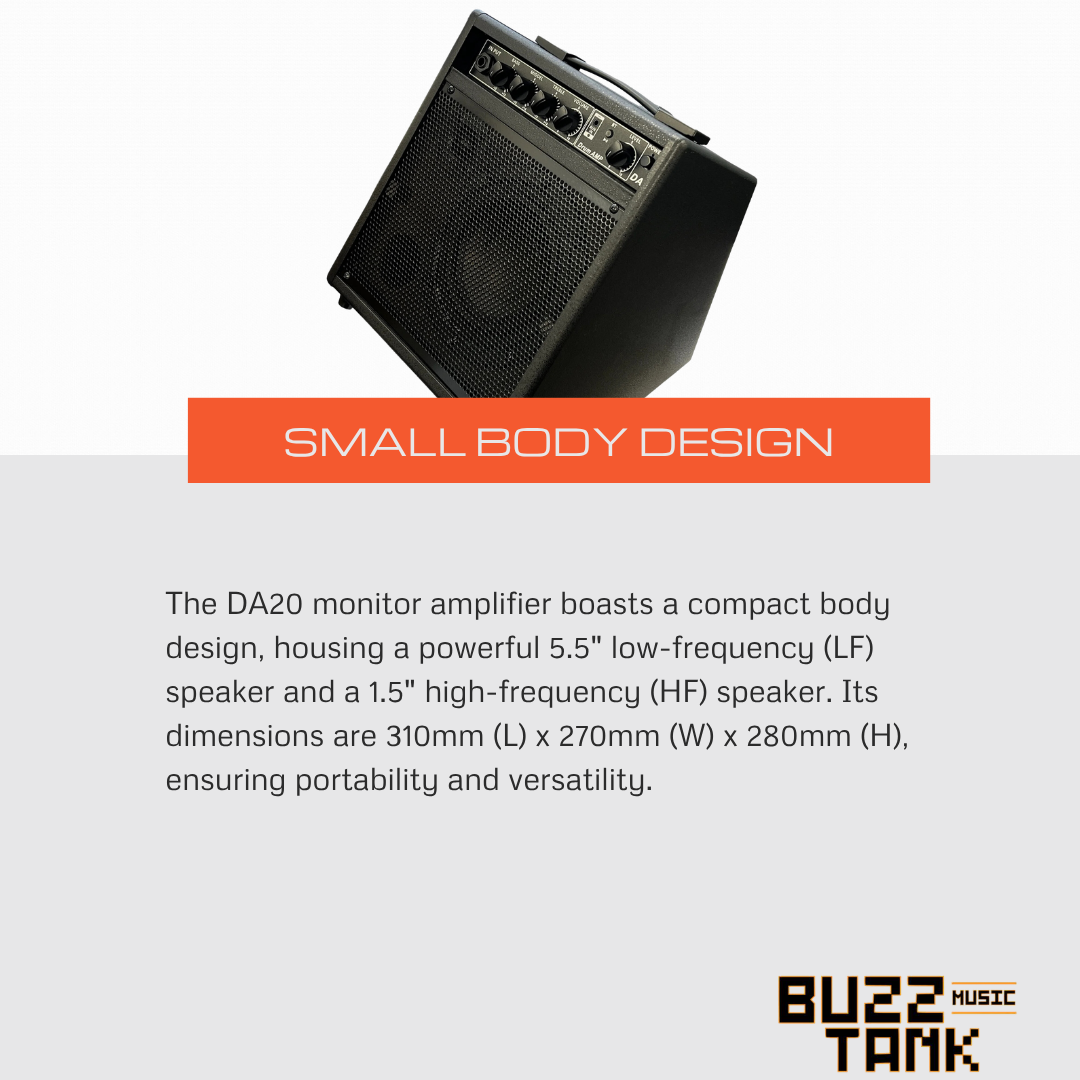 DA20 Drum Amplifier 20 watt personal monitor amplifier