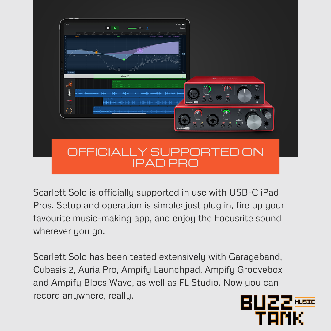 Focusrite Scarlett Solo & Studio Pack (3rd Generation) USB Audio Interface