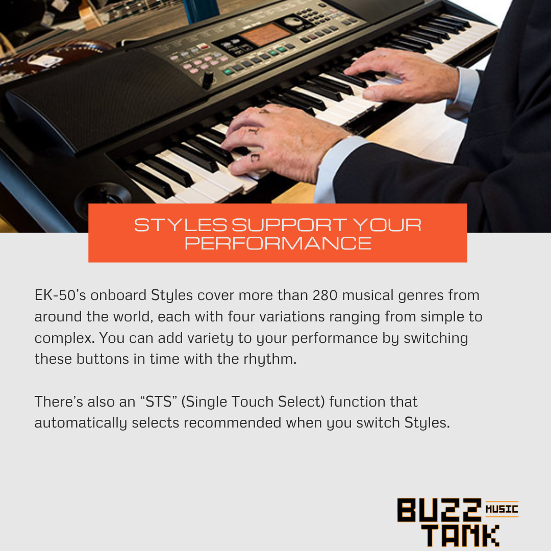 Korg EK-50 Digital Entertainer Keyboard Electronic Piano Professional Arranger