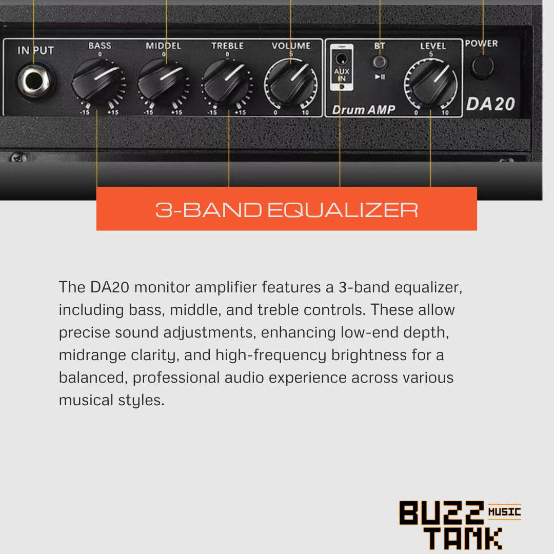DA20 Drum Amplifier 20 watt personal monitor amplifier