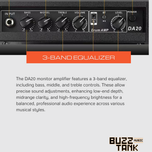 DA20 Drum Amplifier 20 watt personal monitor amplifier