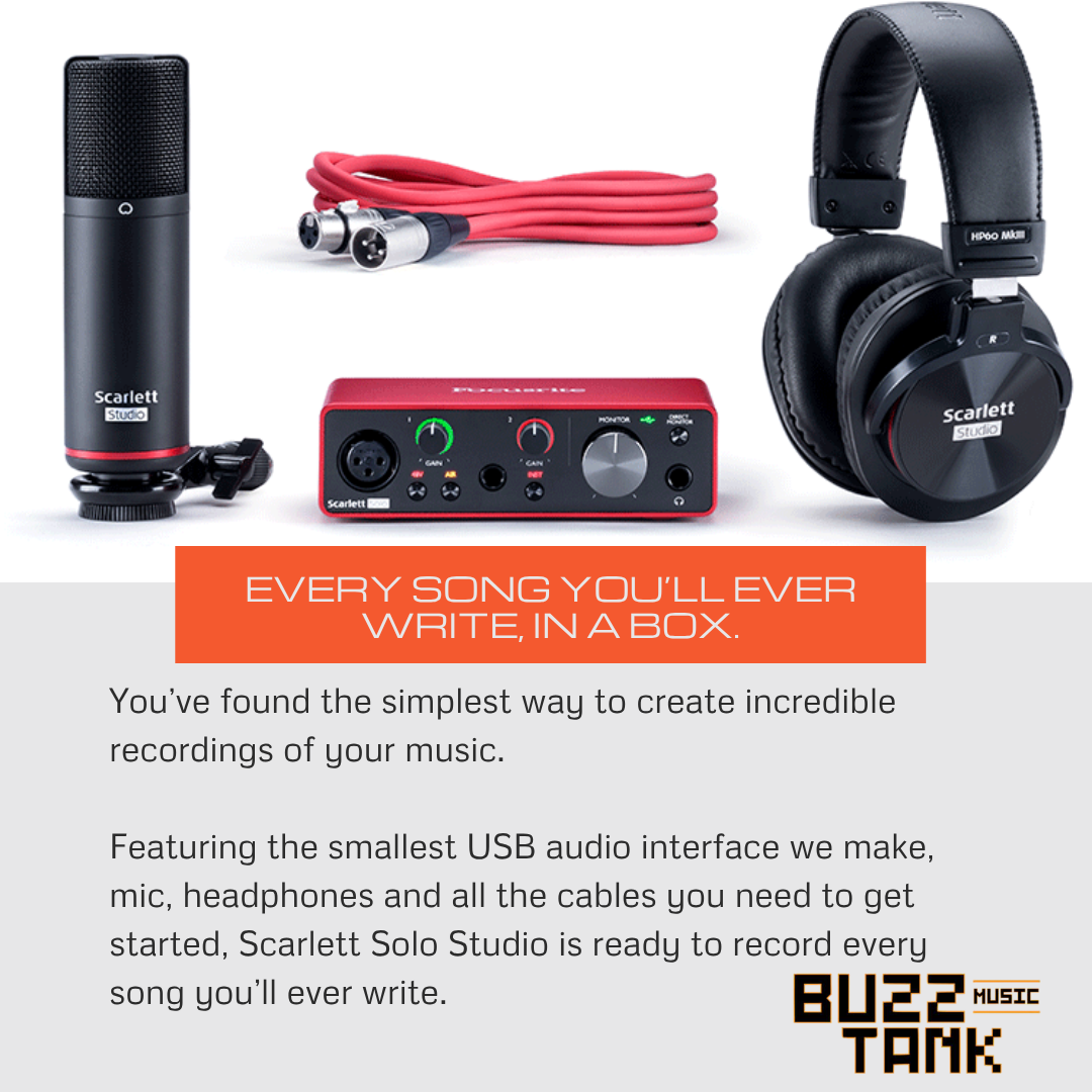 Focusrite Scarlett Solo & Studio Pack (3rd Generation) USB Audio Interface