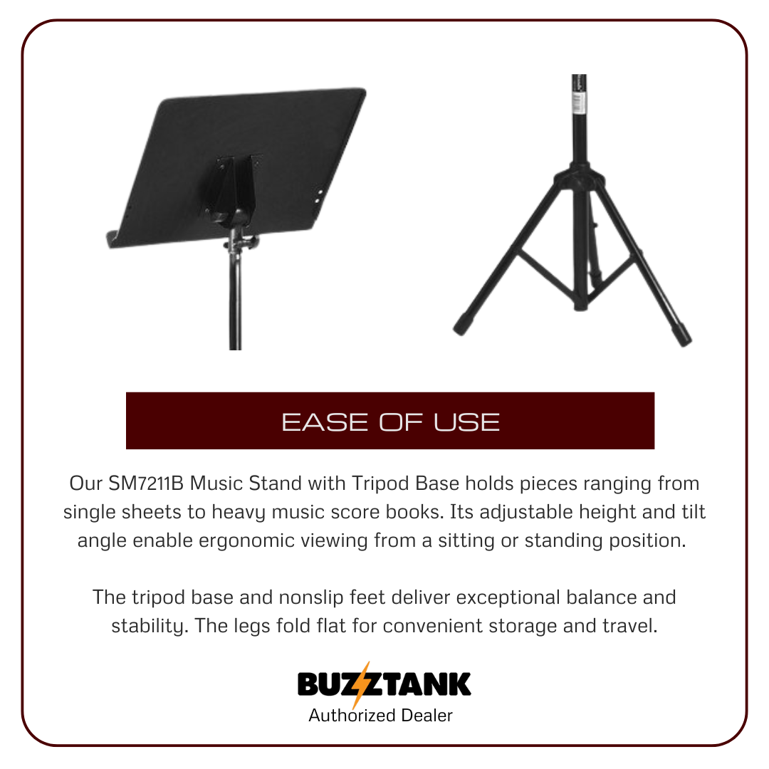On Stage SM7211B / SM7212B Music Perforated Conductor Stand Tripod Base