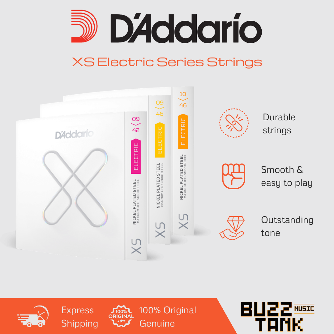 D'Addario XS Series Electric & Acoustic Guitar Strings