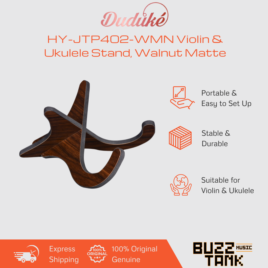 Duduke HY-JTP402-WMN Violin & Ukulele Stand, Walnut Matte