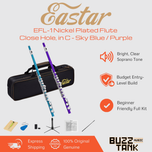 Eastar EFL-1 & EFL-2 Flute - Silver/Nickel Plated, Open/Close Hole, in C