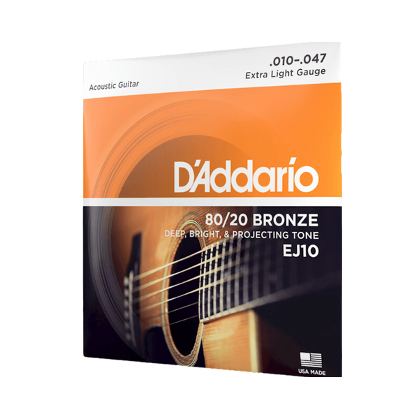D'Addario EJ10 EJ11 EJ12 EJ13 80/20 Bronze Acoustic Guitar Strings
