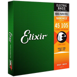 Elixir 14077 Nanoweb Medium Long Scale 4-String Electric Bass Strings 45-105