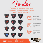 Fender Monster Hunter Collaboration Guitar Picks, Rathalos, 4-Pack
