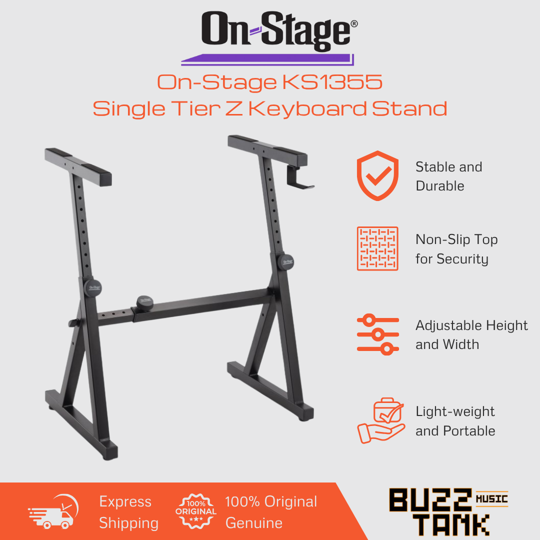 On-Stage KS1355 Single Tier Z Keyboard Stand