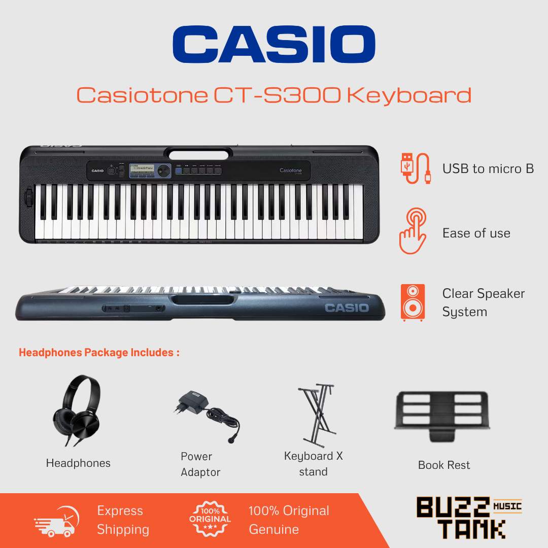 Casio CT-S300 Casiotone 61-Key Portable Keyboard