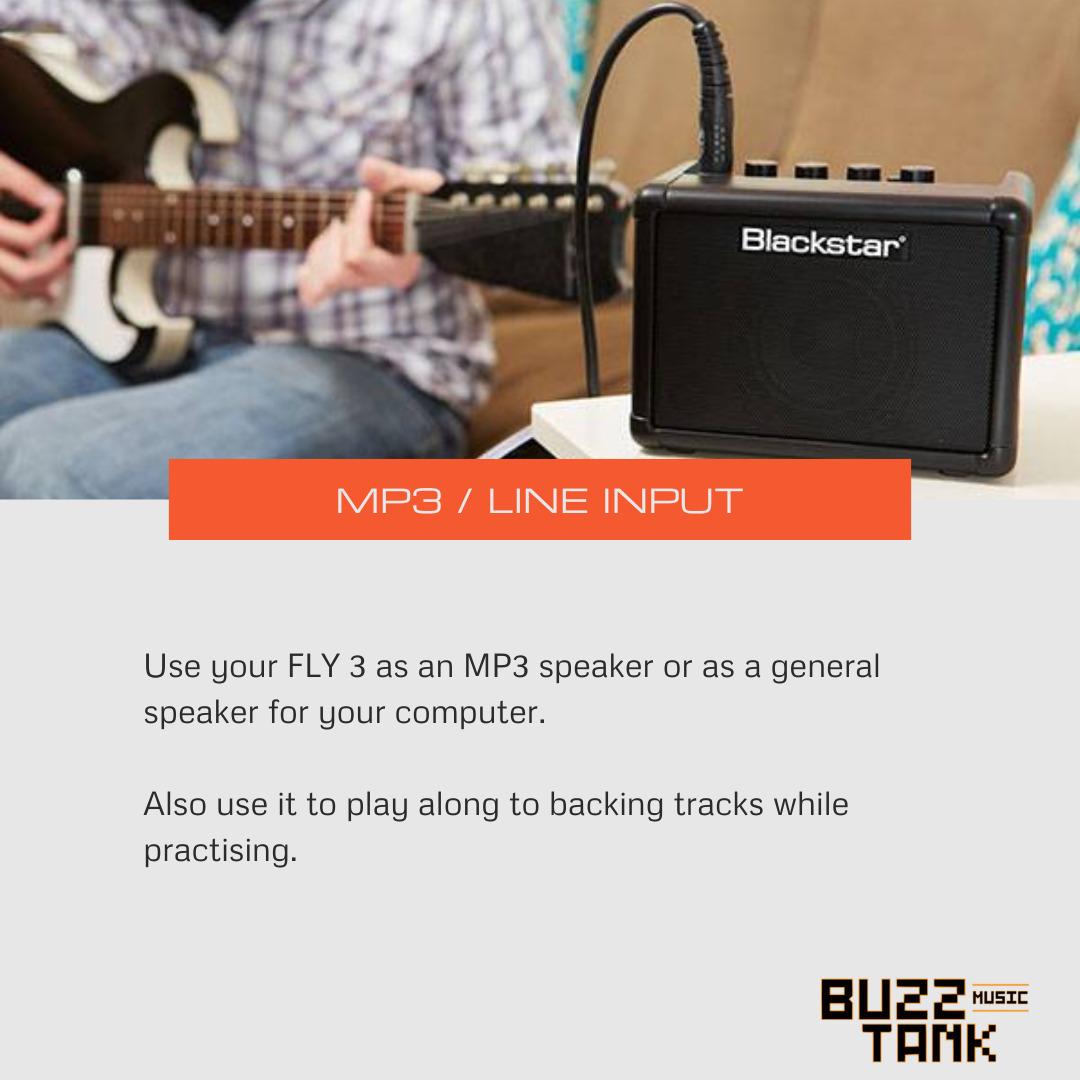 Blackstar Electric Guitar Mini Amplifier, Black (FLY3)