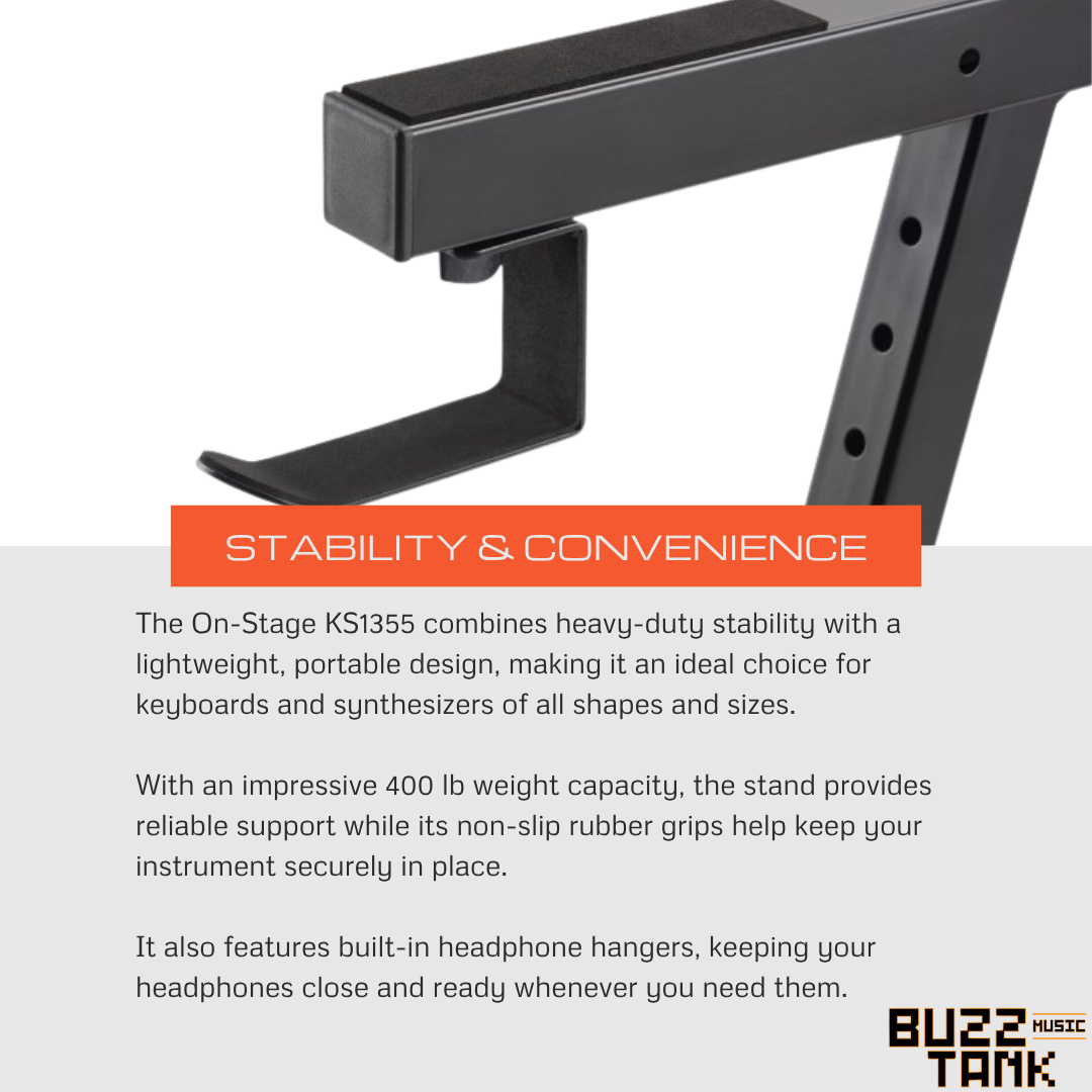 On-Stage KS1355 Single Tier Z Keyboard Stand