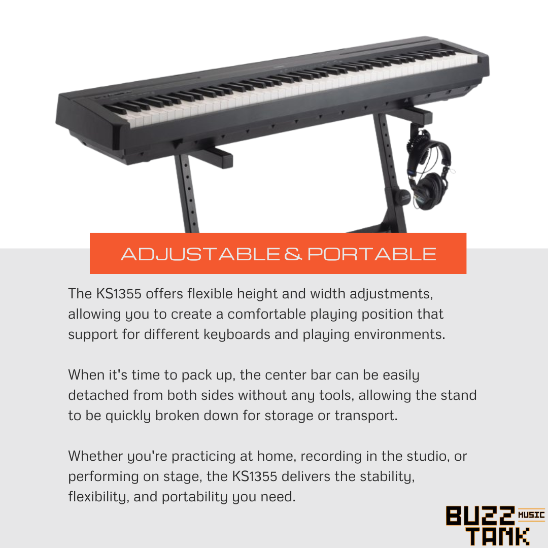 On-Stage KS1355 Single Tier Z Keyboard Stand