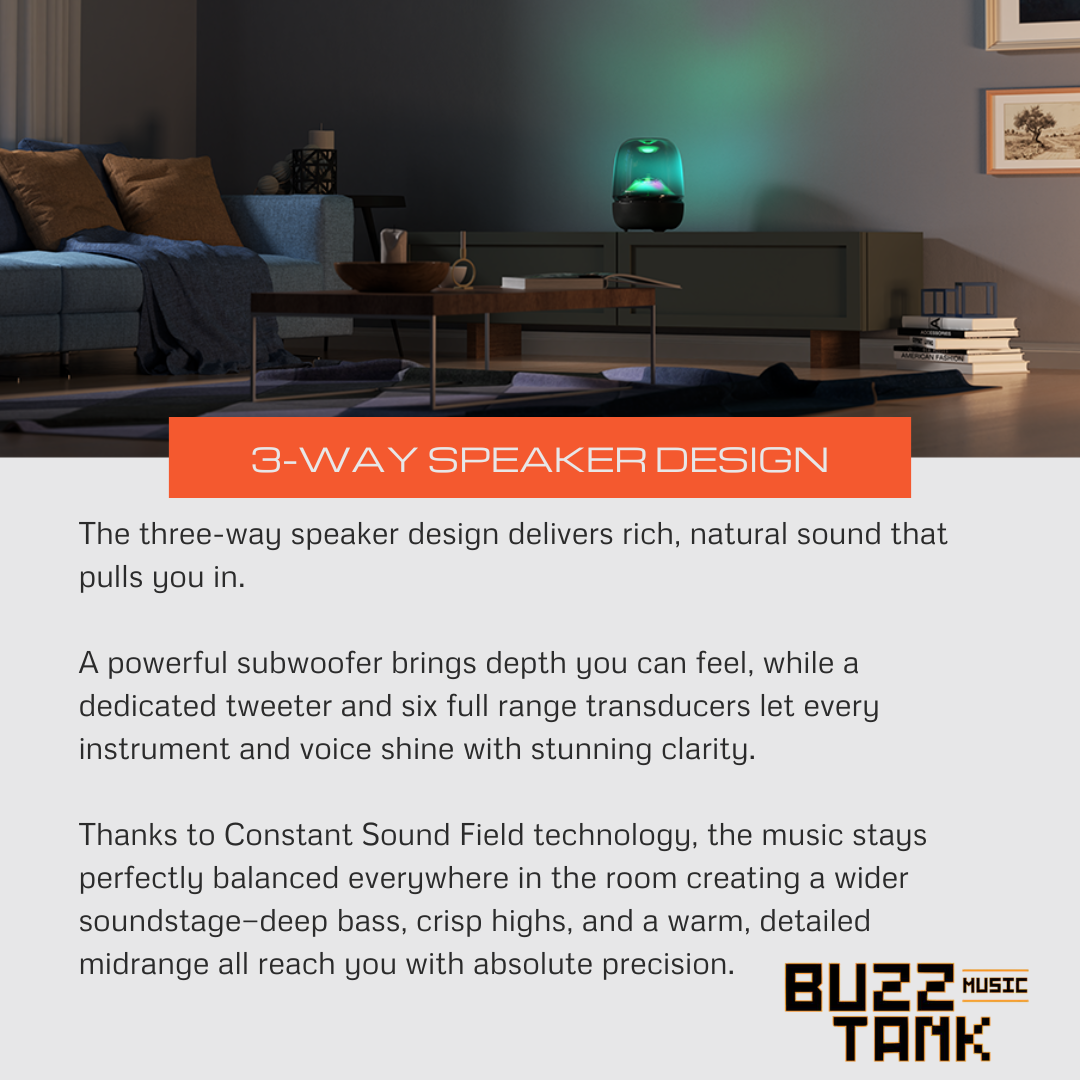 Harman Kardon Aura Studio 5 Bluetooth Speaker, Black