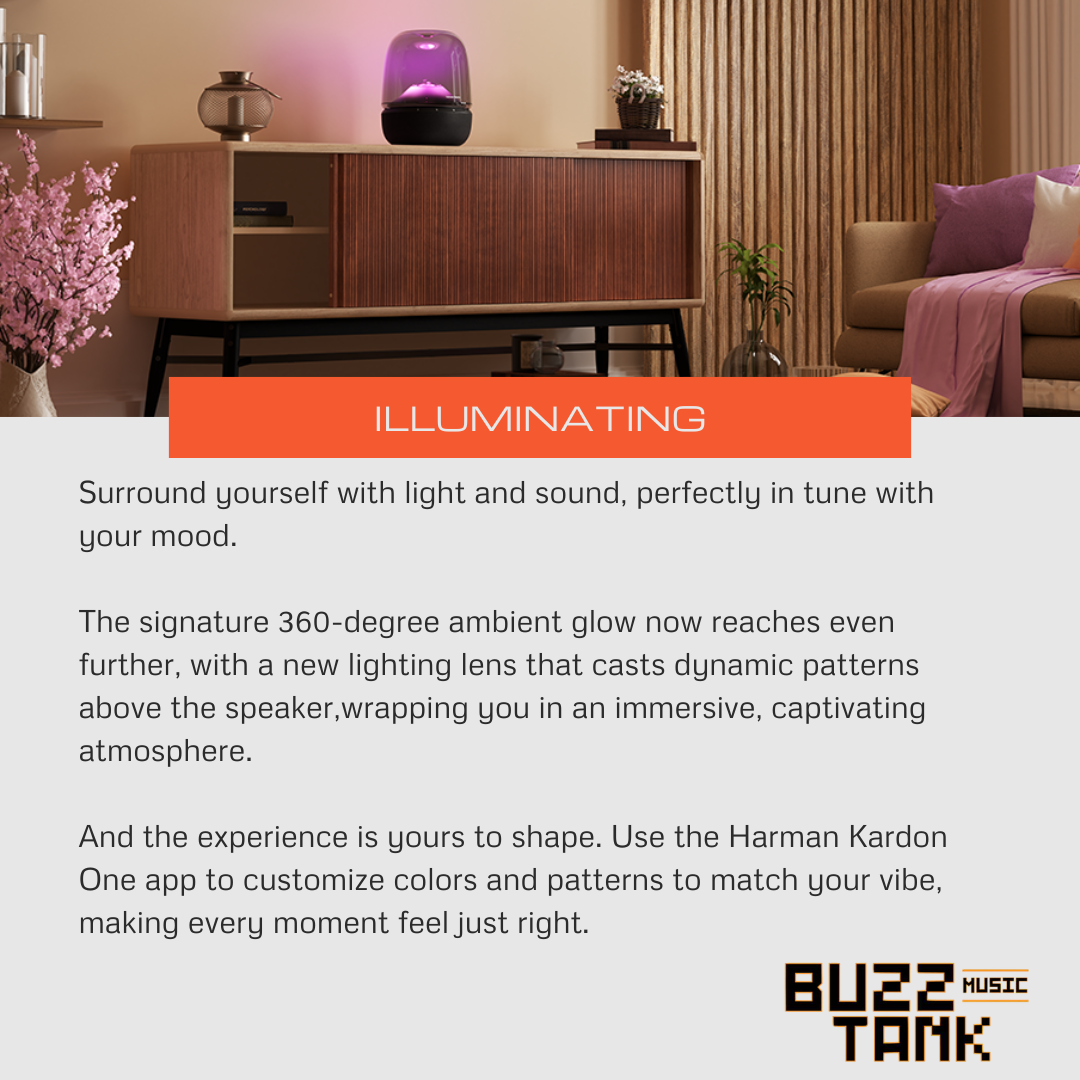 Harman Kardon Aura Studio 5 Bluetooth Speaker, Black