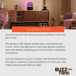 Harman Kardon Aura Studio 5 Bluetooth Speaker, Black