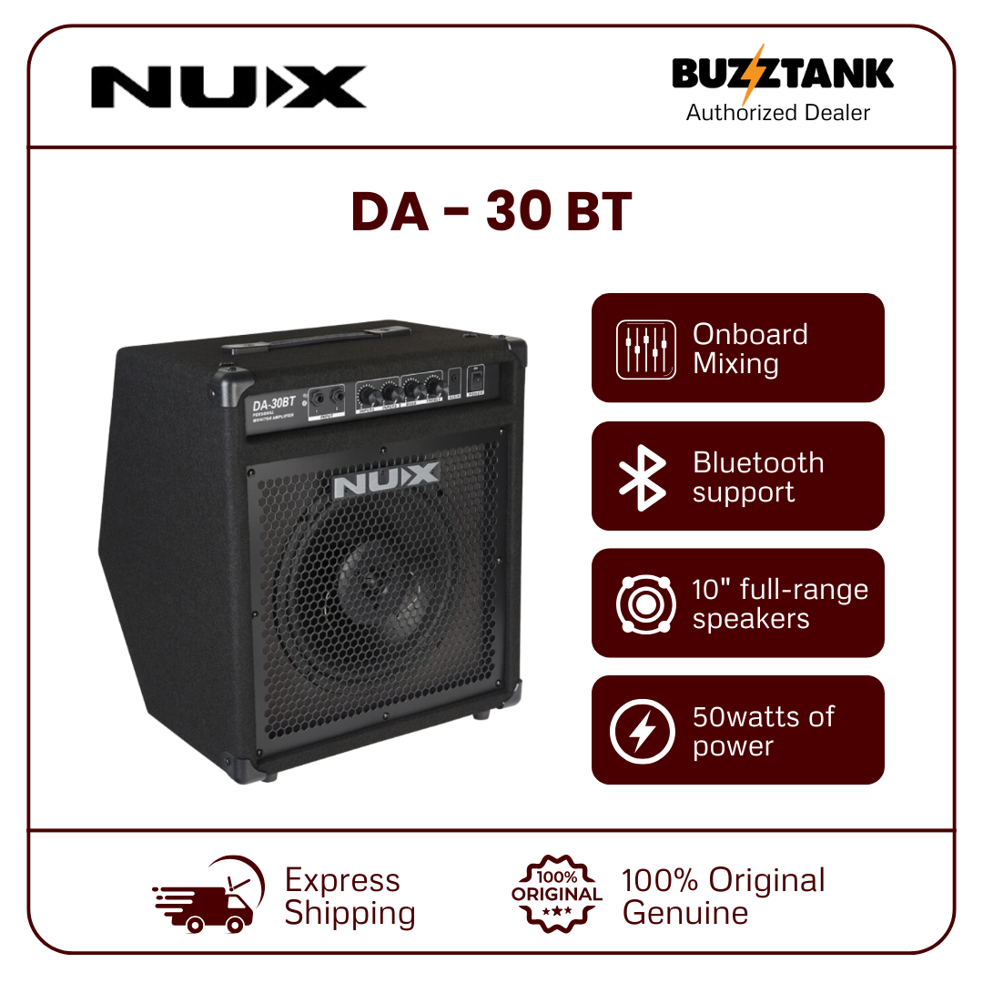 NUX DA-30BT Bluetooth Personal Monitor Amplifier Drum Bass Keyboard Amp