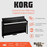 Korg G1 Air Digital Piano with FREE Keyboard Bench and Adapter - Black (G1AIR G-1)