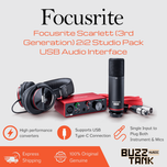 Focusrite Scarlett Solo & Studio Pack (3rd Generation) USB Audio Interface
