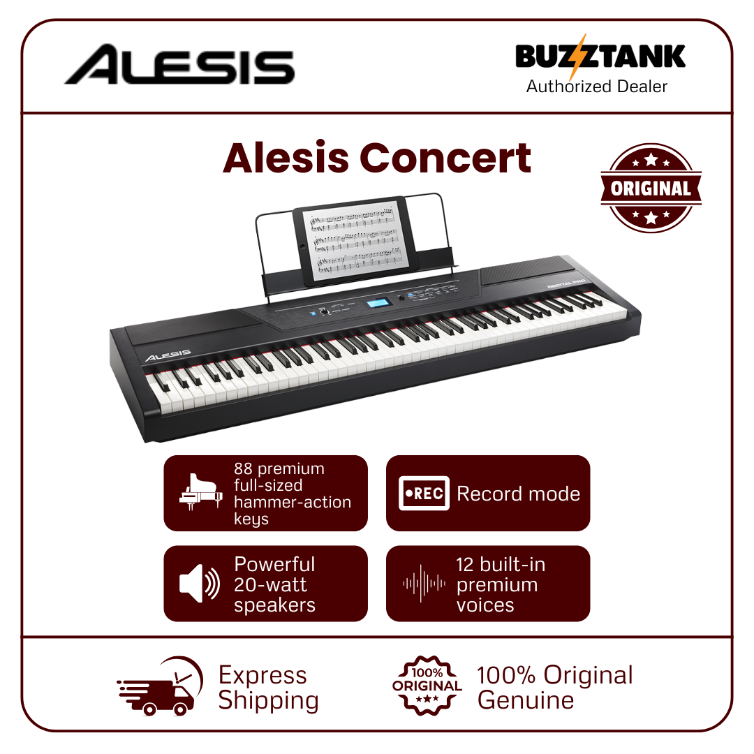 Alesis Recital Pro 88 Key Digital Piano with Hammer Action Keys