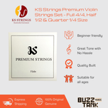 KS Strings Premium Violin Strings Set, Full / Half / Quarter Size ( 4/4, 1/2, 1/4)