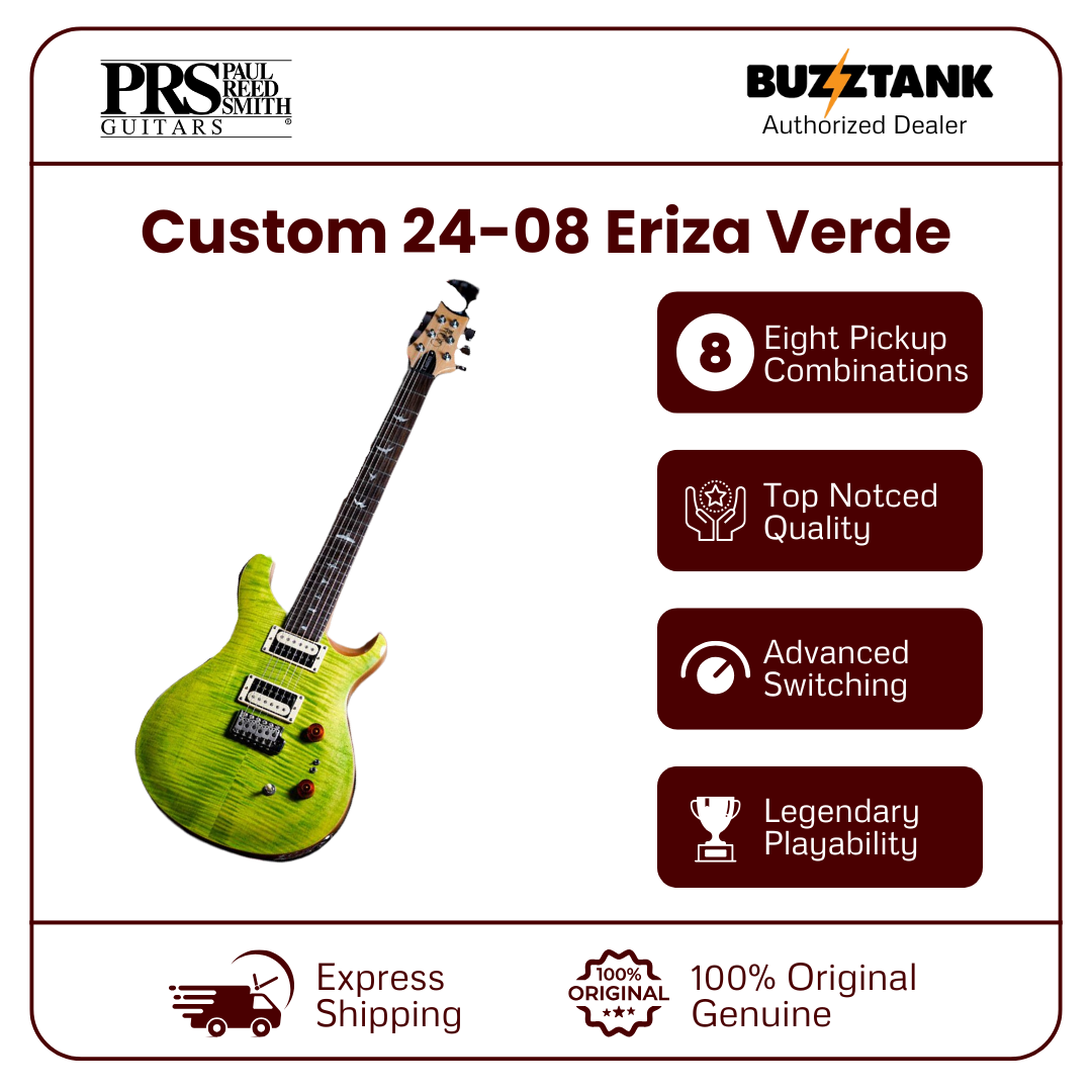 PRS SE Custom 24-08 Electric Guitar w/Bag, Eriza Verde