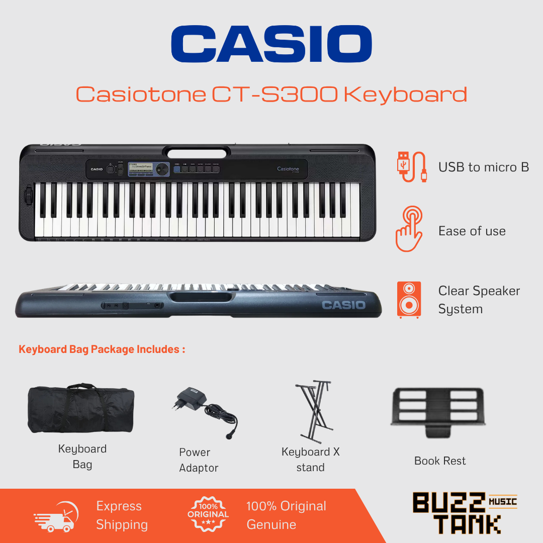 Casio CT-S300 Casiotone 61-Key Portable Keyboard