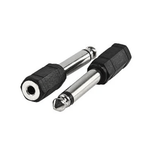 Audio Jack Adapter Converters between 3.5mm (1/8') Plug and 6.35mm (1/4') - Mono or Stereo, Regular or Gold