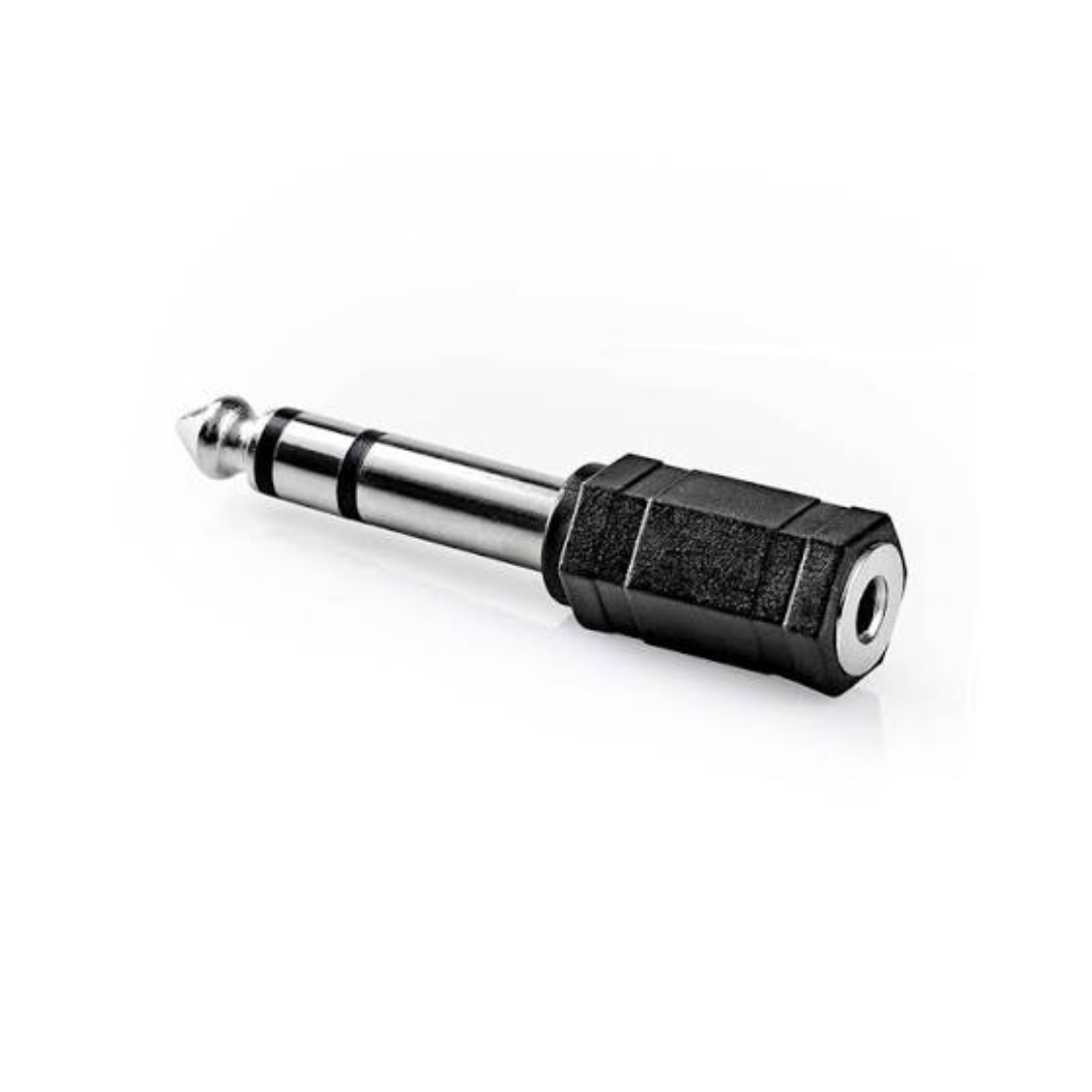Audio Jack Adapter Converters between 3.5mm (1/8') Plug and 6.35mm (1/4') - Mono or Stereo, Regular or Gold