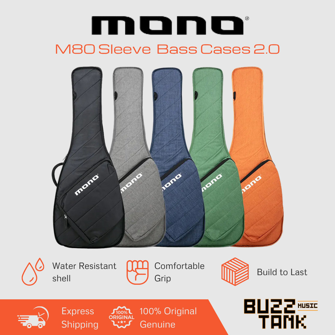 MONO M80 Bass Sleeve V2 2.0 M80-SEB-V2-ASH M80-SEB-V2-BLK M80-SEB-V2-AZG M80-SEB-V2-BNO M80-SEB-V2-MLB M80-STEB-BLK