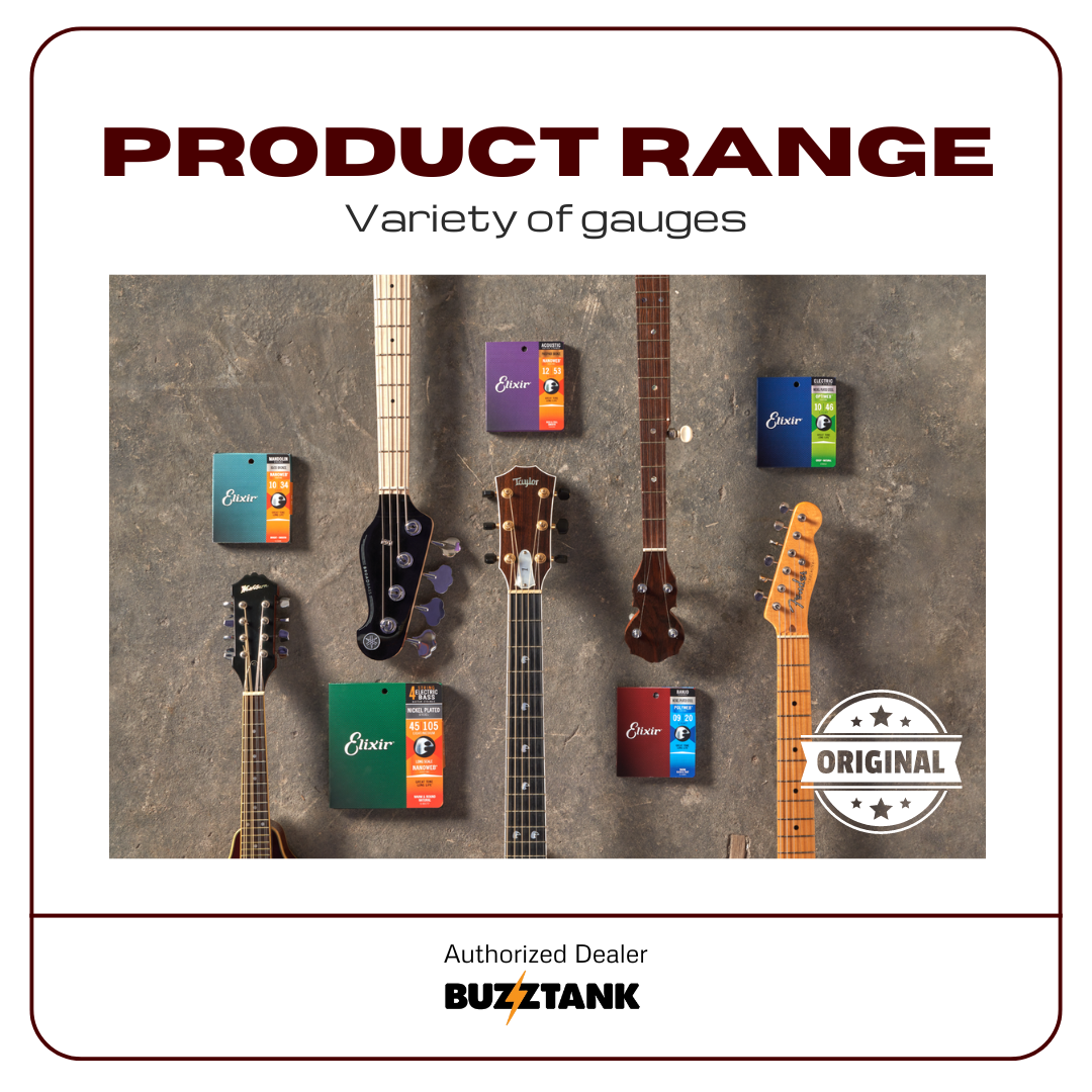 Elixir Polyweb Electric Guitar Strings Nickel Plated Steel 9/10 Gauge 12000 12050 12025