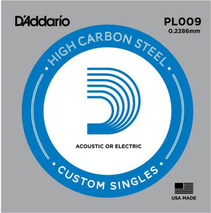 D'Addario PL009 Plain Steel Singles, PL010 Plain Steel Singles