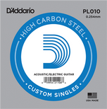 D'Addario PL009 Plain Steel Singles, PL010 Plain Steel Singles