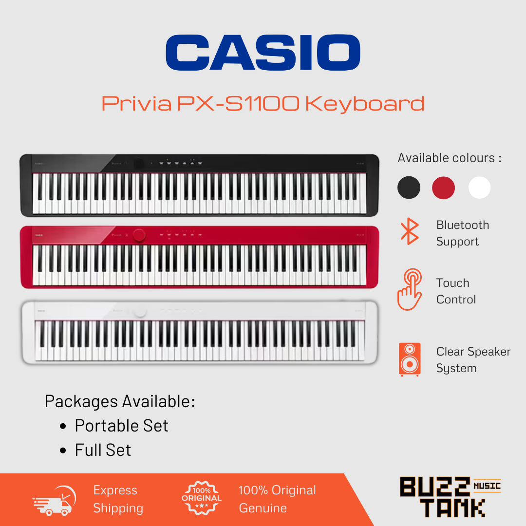 Casio PX-S1100 Privia 88-Key Digital Piano (Portable/Full Set)