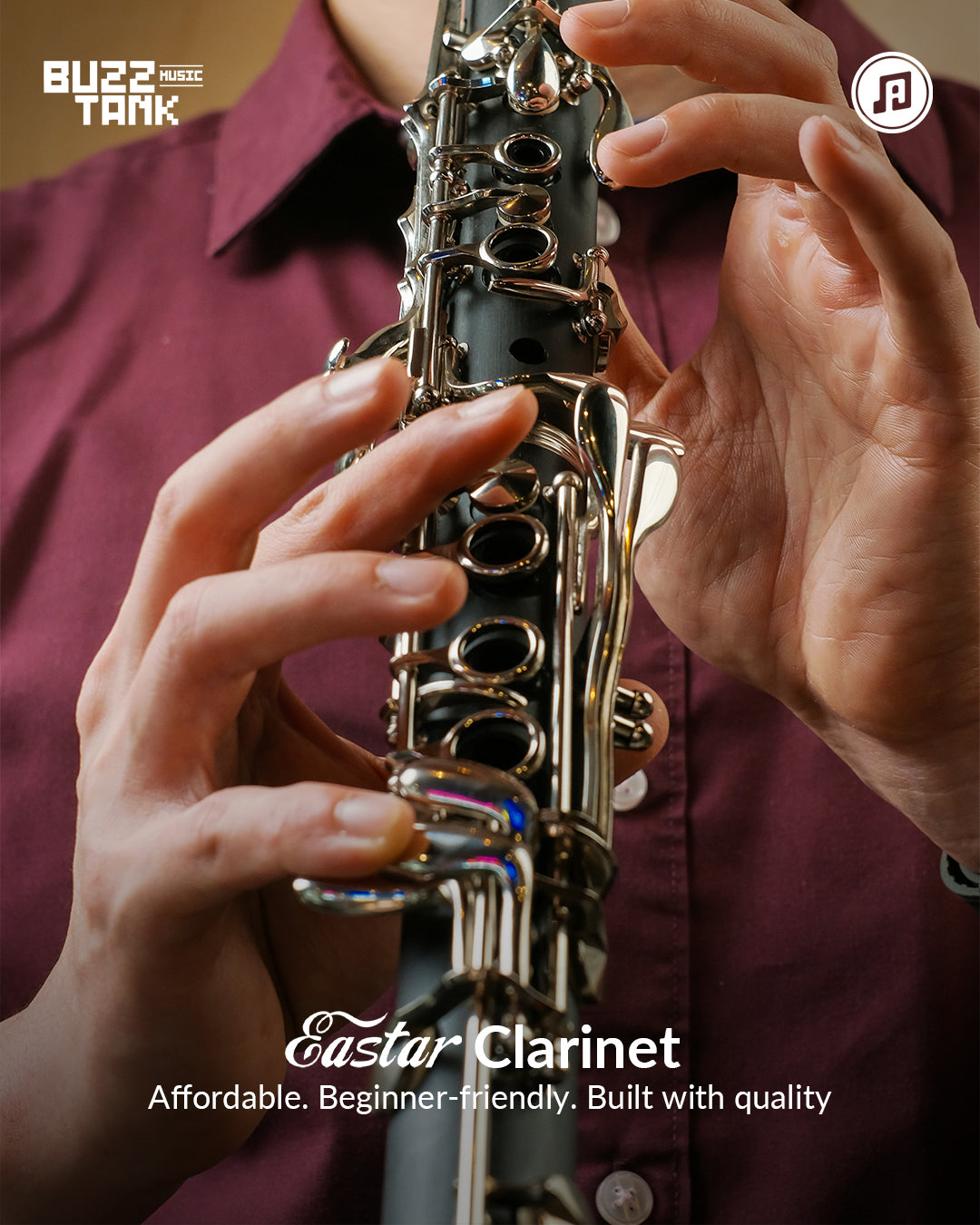 Eastar ECL-300 & ECL-400 Clarinet in B Flat, Black Ebonite