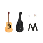 Fender FA-115 Dreadnought Guitar Pack V2, Walnut FB, Natural
