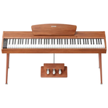 Donner DHP-100 PRO Digital Piano, Walnut, Wood or Beige - 88-Key, Velocity Sensitive, Immersive Sound, Elegant