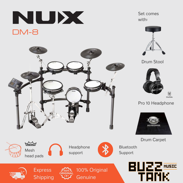 NUX DM-8 Flagship Professional Digital Electronic Drum Kit
