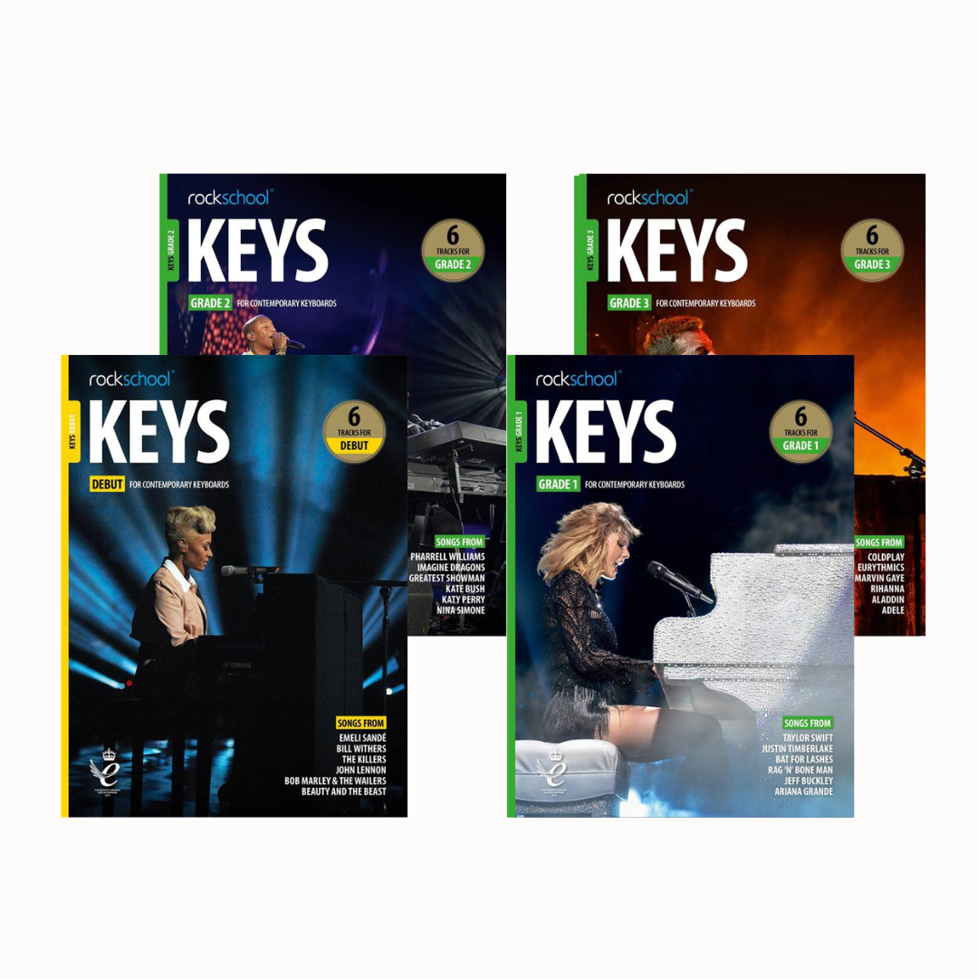 RSL Rockschool KEYS for Contemporary Keyboards (2019 - 2025) (6 Tracks) Debut Grade 1-8