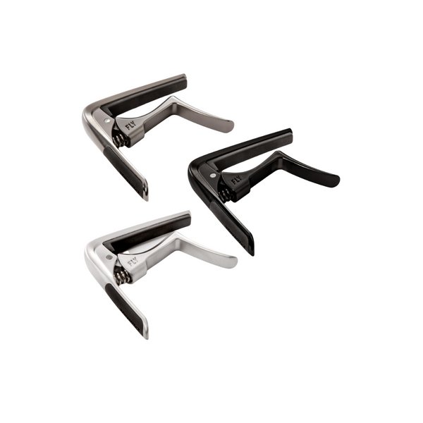 Jim Dunlop Trigger FLY Capo Curved, Satin Chrome, Black, Gun Metal (63CSC 63CBK 63CGM)