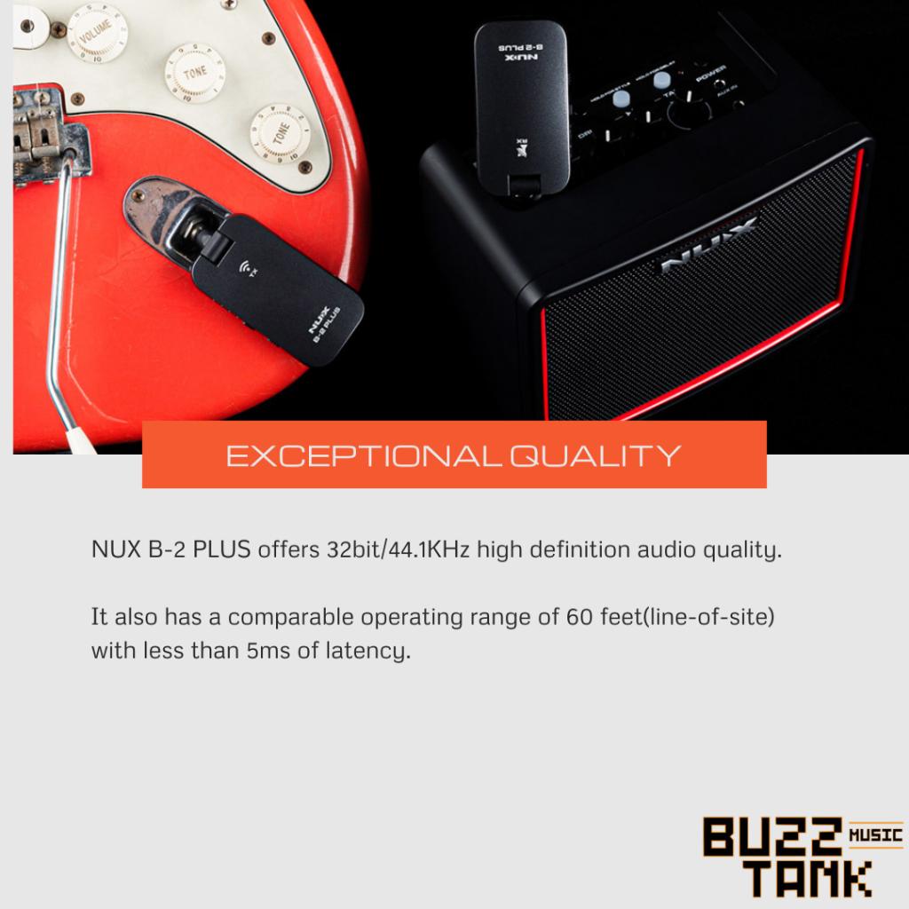 NUX B-2 PLUS 2.4GHz Wireless System for Guitar