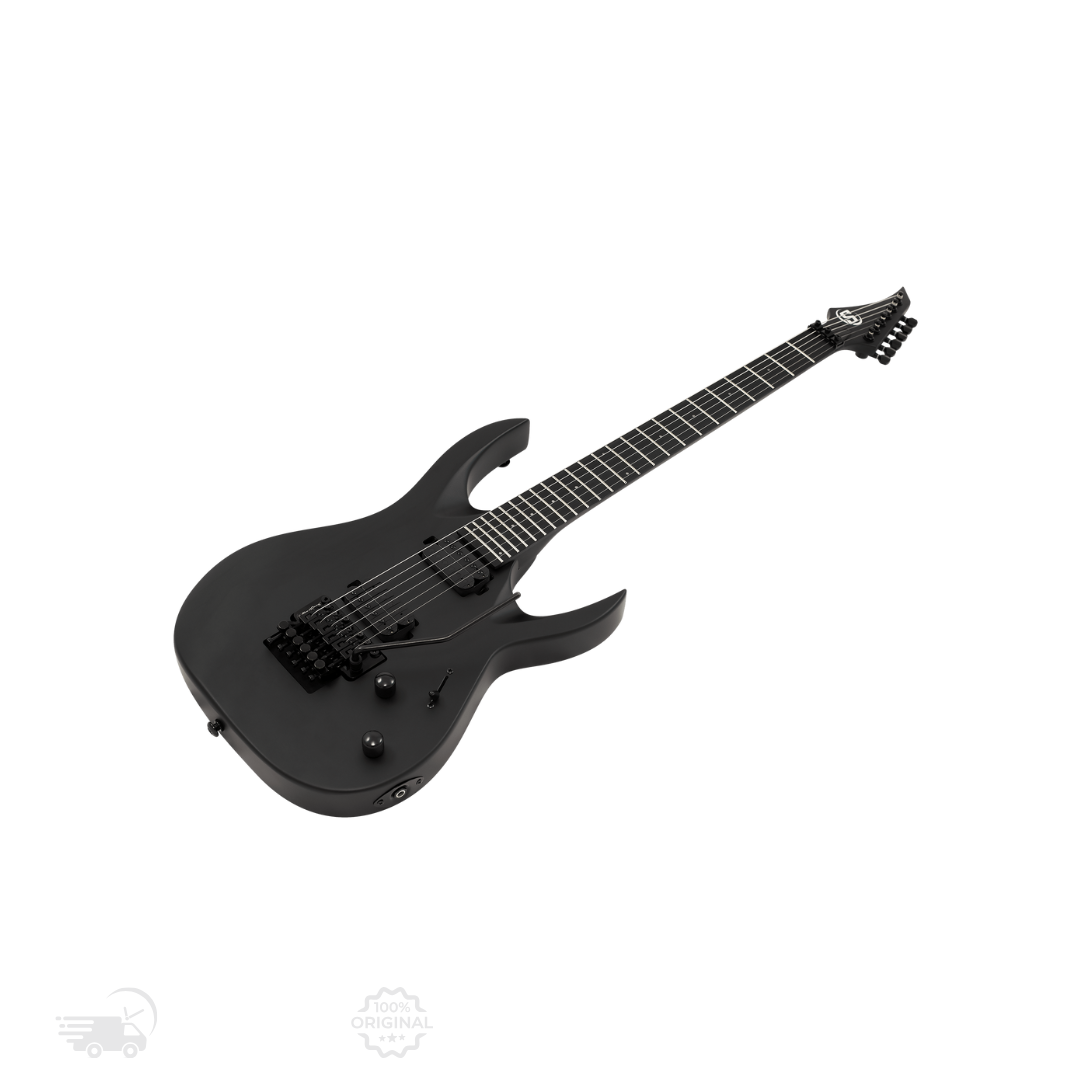 S by Solar AB4.6FRC AB Floyd Rose Electric Guitar, Carbon Black Matte