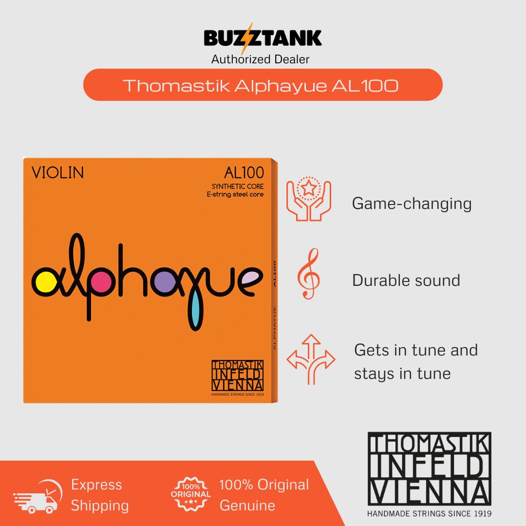 Thomastik Infeld Vienna AL100 Alphayue 4/4 Full Size Violin String Set (AL 100)