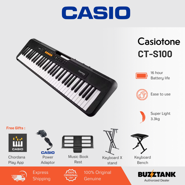 Piano Casio Cts100 Casiotone Keyboard Casio CT-S100 Casiotone 61